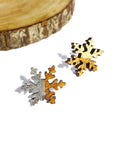 Christmas wood studs - painted snowflakes