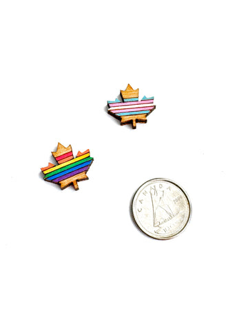 Maple leaf studs