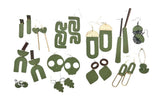 Green textured - various