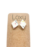 White texture flecks - studs - diamonds