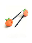 Peach hair pins