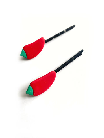 Hot pepper hair pins