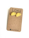 Yellow lotus studs