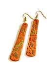 Salmon with gold bodies and ferns - long dangles