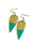 Green with gold filigree - daggers
