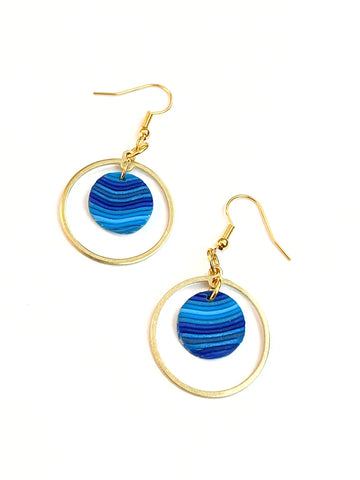 Blue - all lines - circles in brass