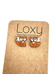 Wood studs - foxes