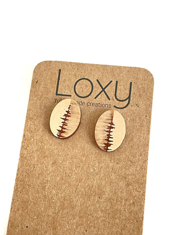 Wood studs - trees - ovals - various colours