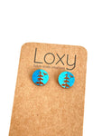 Wood studs - trees - blues