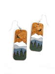 Wood dangles - rectangle mountainscape with trees