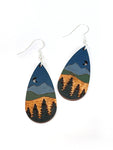 Wood dangles - drop mountainscape with trees