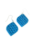 Teal knit - rounded diamond