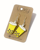 Bubble tea studs or dangles - wood