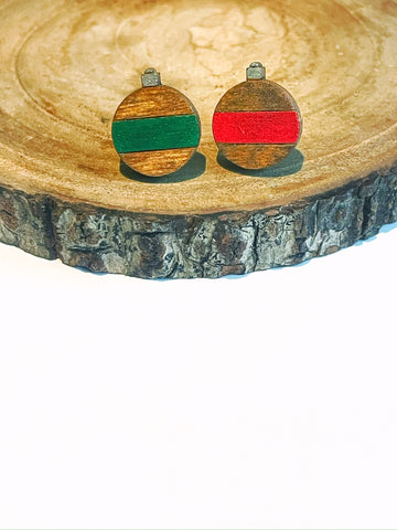 Christmas wood studs - ornaments