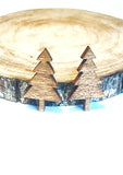 Christmas wood studs - trees - two sizes