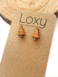 Christmas wood studs - trees - two sizes