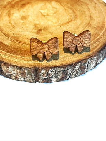 Christmas wood studs - bows