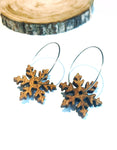 Christmas wood - snowflakes on hoops - various