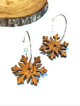 Christmas wood - snowflakes on hoops - various