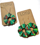 Modern wood wreaths - earrings or necklace