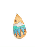 Painted wood - Drop Mountain Pendant