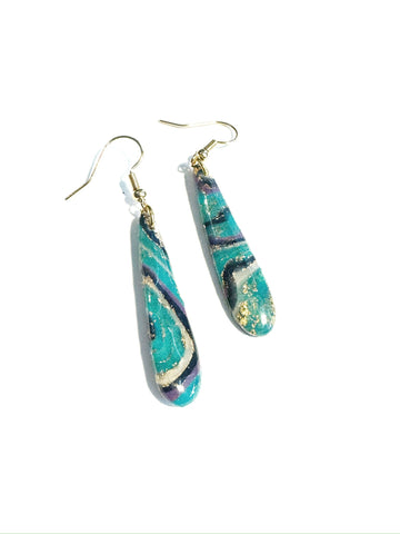 Purple and teal geode - thin drops