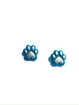 Textured teal - paw prints