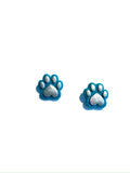 Textured teal - paw prints