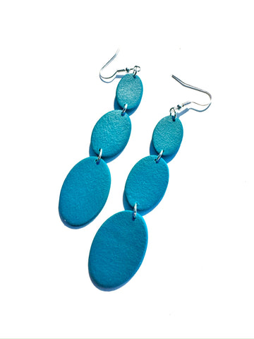 Textured teal - ovals