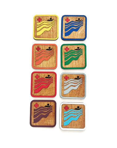 Swimming badge magnets