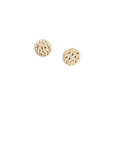 Knit - Sandstone - circle studs