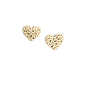 Knit - Sandstone - heart studs