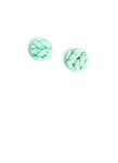 Knit - speckle mint - circle studs