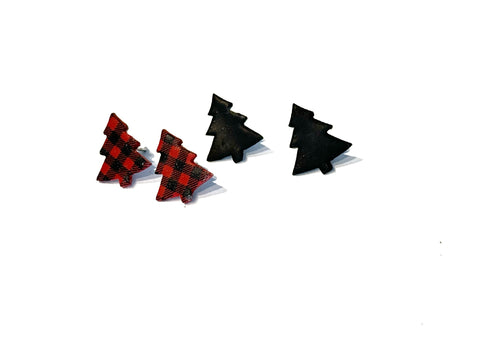 Buffalo plaid studs - Trees