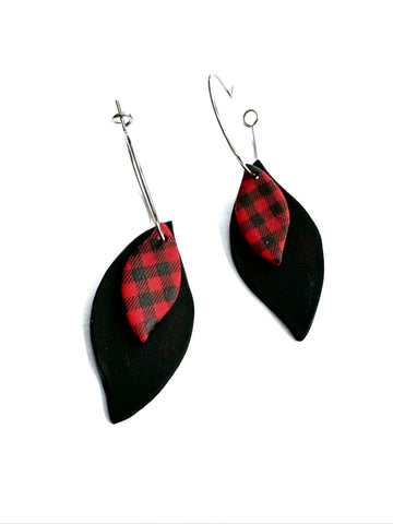 Buffalo plaid - leaves