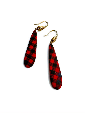 Buffalo plaid - thin dangles