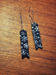 Black silver snowflakes - ribbons