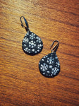 Black silver snowflakes - drops