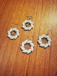 White glitter wreaths