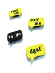 Speech bubbles - magnets