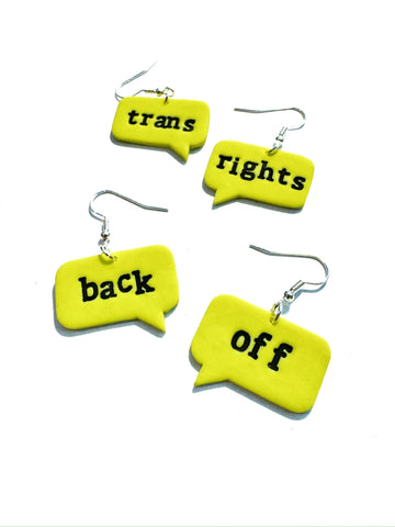 Speech bubbles - yellow earrings