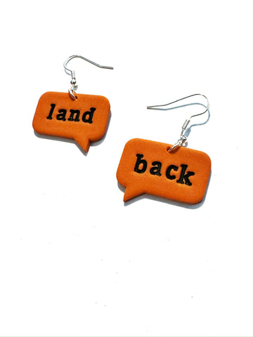 Speech bubbles - land back earrings