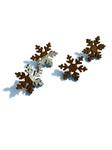 Wood - Snowflake studs