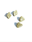 Gold with snow print - studs