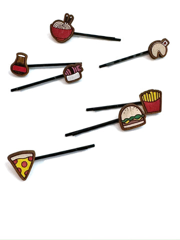 Food hair pins