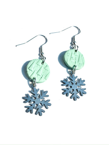 Mint trees - with snowflakes