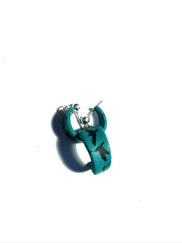 Trial style - teal birds - dangles