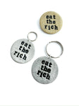 Eat the rich keychains/pendants and pins
