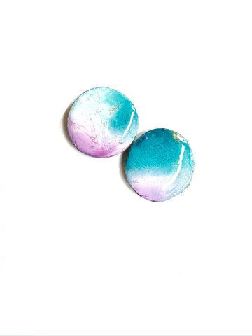 Inked space - studs - medium round