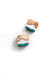 Wood - lil square studs